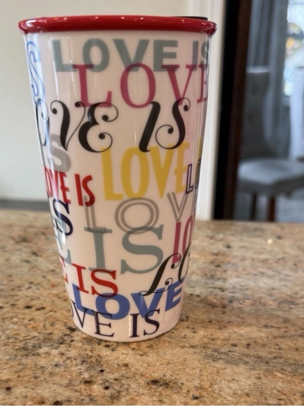 Starbucks Love is Love travel mug (vintage)